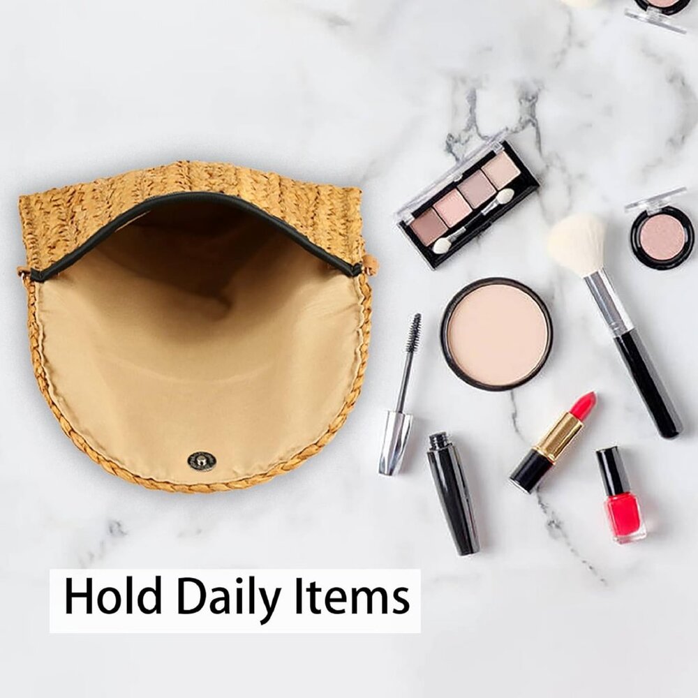 Straw Clutch Purses for Women Woven Straw Crossbody Bags Women's Crossbody Handb - Picture 3 of 7